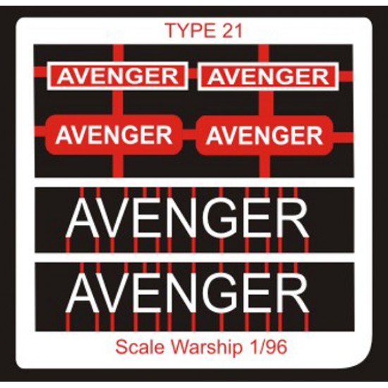 Type 21 Class Name Plate  96th- Avenger