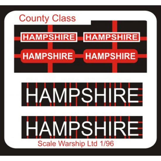 County Class Name Plate  96th- Hampshire