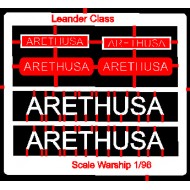 Leander Class Name Plate  96th- Arethusa