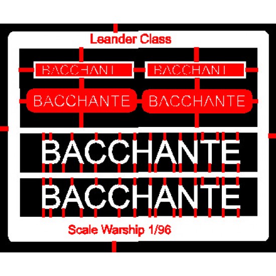 Leander Class Name Plate  96th- Bacchante