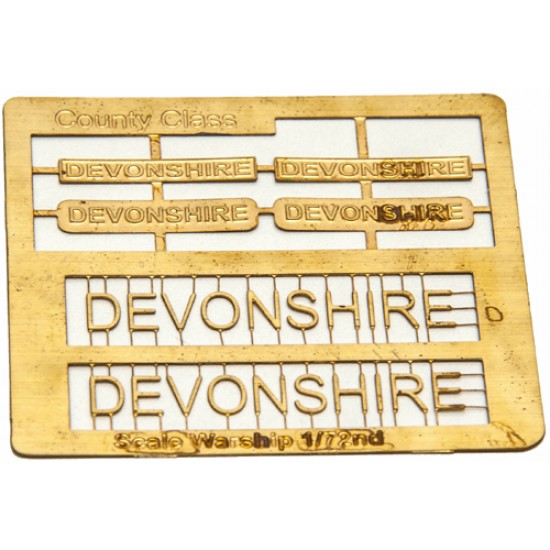 County Class Name Plate  72nd- Devonshire