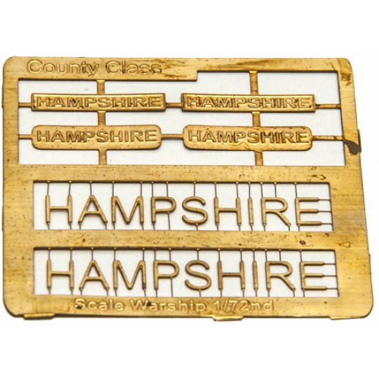 County Class Name Plate  72nd- Hampshire