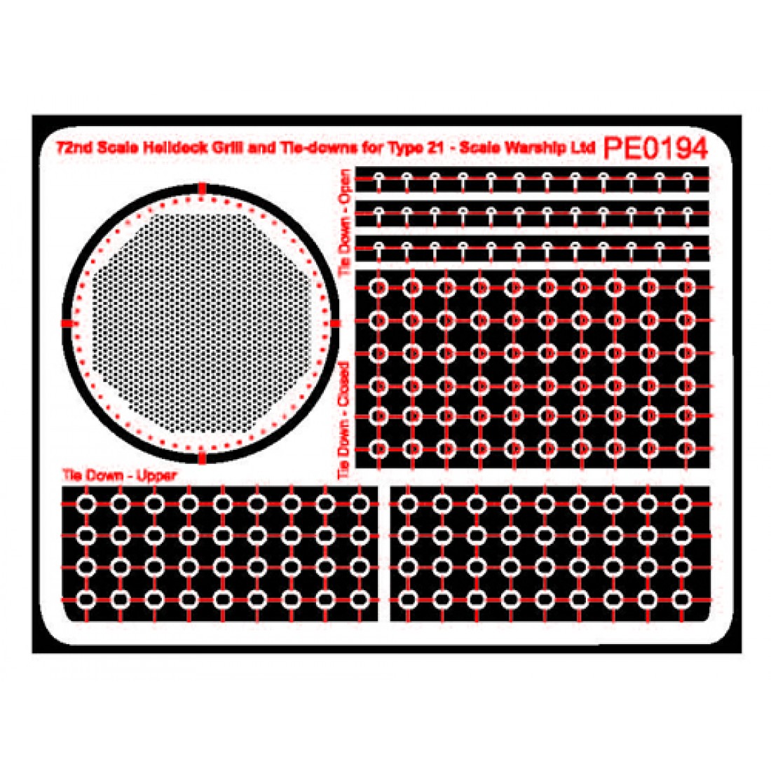 Helideck Grill and Tiedowns 72nd Type 21