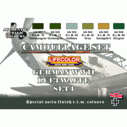 LifeColor German WWII Luftwaffe Set 1(22ml x 6)