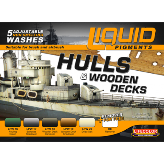 LifeColor Hull & Wooden Decks Liquid pigments Set (22ml x 5)